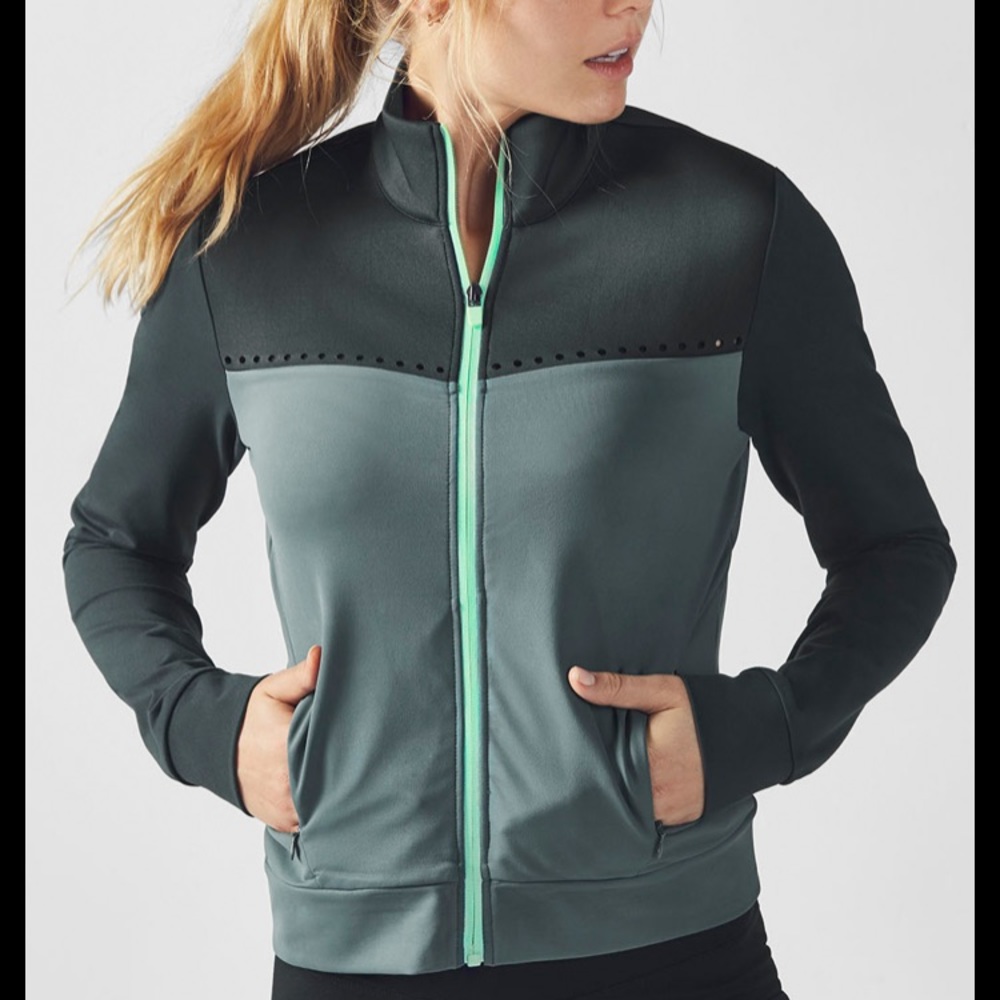 Fabletics Cleo Jacket. Euc. Size Medium. Evergreen - image 1